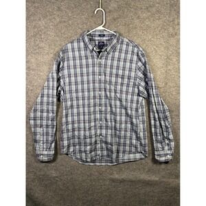 J.Crew Mens XL Slim Performance Stretch‎ Plaid Long Sleeve Button Down Shirt